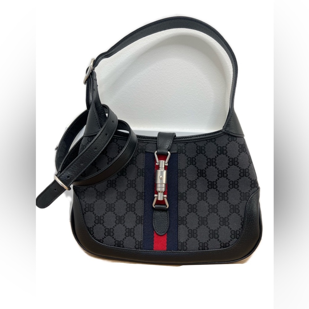 Balenciaga x Gucci The Hacker Project 1961 hobo BB logo canvas - Small